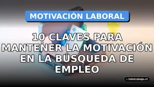 Ilustración abstracta corporativa de elementos clave para mantener la motivación en la búsqueda de empleo, con gráficos de colores y símbolos de progreso.