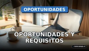 Un escritorio de oficina en casa moderno y acogedor con un portátil, silla ergonómica y plantas, representando el trabajo remoto para Asistentes Virtuales en Canadá para 2026.