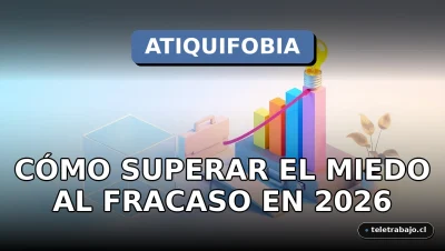 Imagen conceptual sobre superar el miedo al fracaso en el trabajo, con elementos abstractos corporativos.