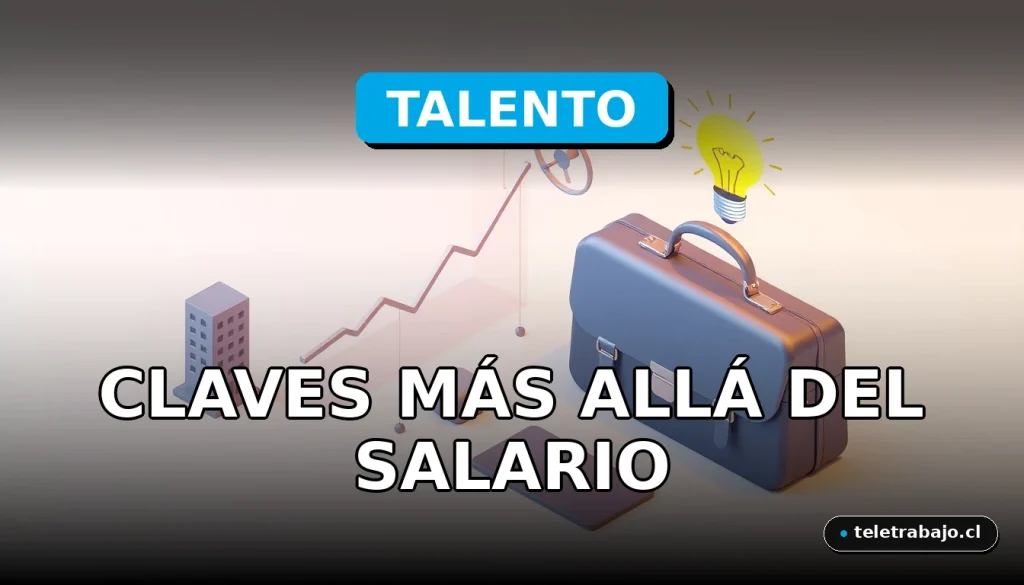 Concepto visual moderno sobre estrategias para atraer y retener talento joven en el entorno laboral del futuro, más allá del salario.