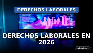 Un escritorio corporativo moderno con un monitor que muestra gráficos abstractos, simbolizando el análisis legal de un despido por ausencia laboral debido a una DANA (gota fría).