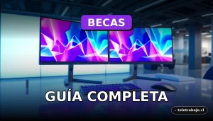 Una guía completa sobre becas STEM para mujeres en 2026, representada por un espacio de trabajo tecnológico moderno.
