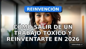 Una mujer hispana profesional sonriendo con confianza en una oficina moderna, representando el cambio de carrera y superación de un entorno laboral negativo.