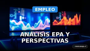 Análisis de datos de empleo y perspectivas económicas para 2026 mostrados en pantallas modernas de oficina.