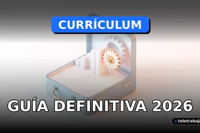 Un currículum vitae perfecto y gratuito representado por elementos de oficina abstractos en estilo isométrico minimalista.
