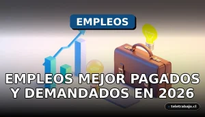Concepto visual abstracto sobre los empleos mejor pagados y más demandados proyectados para el año 2026.