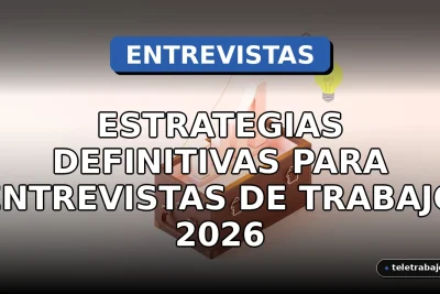 Estrategias para entrevistas de trabajo en 2026 representadas por elementos corporativos abstractos en un estilo isométrico minimalista.