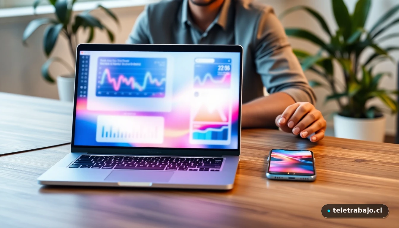 Herramientas digitales y espacio de trabajo moderno para gestionar dinámicas laborales complejas en una oficina contemporánea.