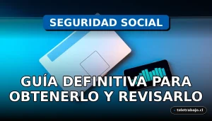 Informe de Vida Laboral 2026 en pantalla con gráficos abstractos, sobre un escritorio moderno de oficina.