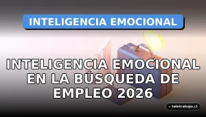 Concepto visual de inteligencia emocional en el proceso de búsqueda de empleo para el año 2026.