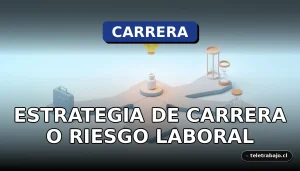 Representación visual abstracta del concepto de cambio laboral frecuente, mostrando un camino de carrera profesional con bifurcaciones.