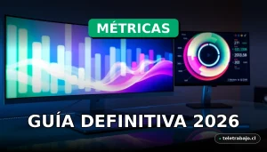 Guía de KPIs para emprendedores mostrando un panel de datos abstracto en un monitor moderno.