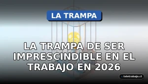 Concepto visual abstracto corporativo sobre la trampa de ser imprescindible en el trabajo, ilustración isométrica 3D minimalista con elementos de negocios.