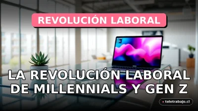 Concepto de microjubilación 2026 para millennials y generación Z, mostrando un espacio de trabajo flexible y moderno.