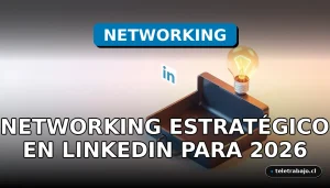Ilustración isométrica minimalista de elementos de networking corporativo y estrategia profesional para LinkedIn.
