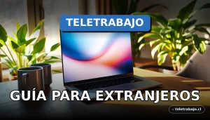 Guía completa para extranjeros que buscan ofertas de trabajo remoto en España en 2026, con un escritorio moderno en casa.