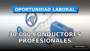 Ilustración corporativa isométrica de una oportunidad laboral para conductores profesionales en 2026, con elementos de logística y transporte.