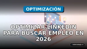 Imagen conceptual sobre cómo optimizar tu perfil de LinkedIn para buscar empleo de manera efectiva en el año 2026.