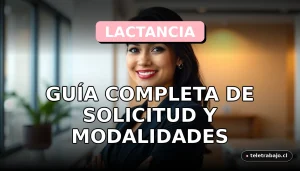 Guía de solicitud del permiso de lactancia para madres trabajadoras en oficina moderna.