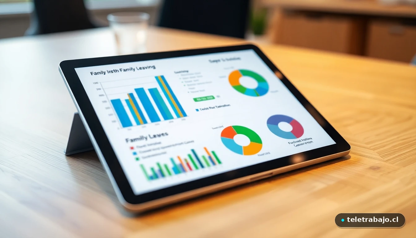 Infografía moderna y colorida sobre la distribución y duración de los permisos parentales en España en 2026.