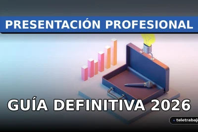 Guía definitiva para crear presentaciones profesionales efectivas en 2026, con elementos visuales corporativos abstractos.