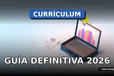 Un currículum vitae moderno y profesional sobre una mesa de trabajo, listo para ser presentado.