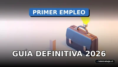 Guía para conseguir tu primer trabajo sin experiencia laboral previa, mostrando elementos profesionales abstractos en un estilo isométrico.