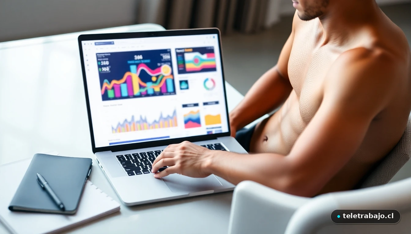 Joven profesional hispano optimizando su perfil de LinkedIn y currículum para buscar su primer trabajo.