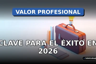 Ilustración isométrica minimalista de elementos corporativos abstractos que representan una propuesta de valor profesional, con gráficos de colores, un maletín y una bombilla brillante sobre un fondo pastel.