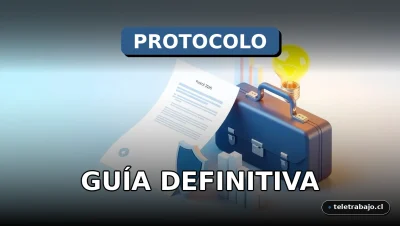 Guía visual del Protocolo Antiacoso Laboral 2026 sobre un escritorio moderno con elementos abstractos.