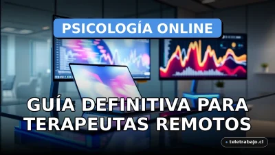 Guía definitiva para terapeutas que ofrecen psicología online desde su consultorio remoto en 2026, mostrando un entorno profesional y tecnológico.