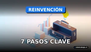 Concepto visual abstracto y corporativo sobre la reinvención profesional y el cambio de carrera, con elementos isométricos en un fondo pastel.