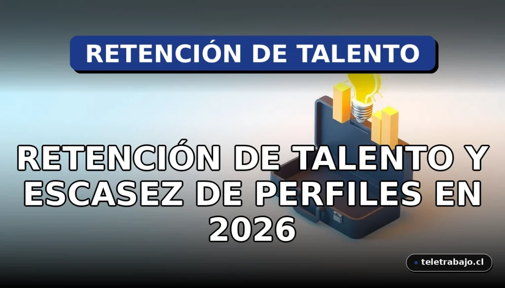 Concepto visual abstracto corporativo sobre la retención de talento y escasez de perfiles profesionales en una oficina moderna.