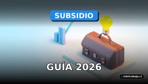 Guía sobre el subsidio por desempleo sin cotización en España, representado por un escritorio moderno con elementos de gestión administrativa.