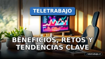 Imagen conceptual moderna sobre el teletrabajo en 2026, mostrando beneficios y retos con un diseño de oficina en casa minimalista y acogedora sin personas.