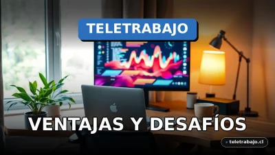 Imagen conceptual moderna sobre el teletrabajo en atención al cliente, mostrando un escritorio de oficina en casa con tecnología y elementos de bienestar.