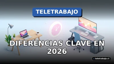 Diferencias conceptuales entre teletrabajo y trabajo remoto ilustradas en un entorno corporativo abstracto y moderno.