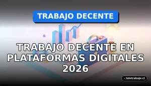 Ilustración conceptual isométrica de elementos de negocios corporativos que representan el trabajo decente en plataformas digitales para 2026.