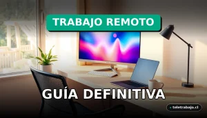 Guía definitiva para trabajar de forma remota y cobrar en dólares en 2026, mostrando un moderno espacio de trabajo en casa.