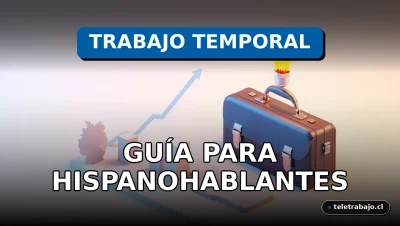 Guía para hispanohablantes sobre oportunidades de trabajo temporal en Alemania para el año 2026, mostrando un entorno corporativo abstracto.