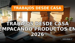 Un espacio de trabajo moderno y acogedor para empacar productos desde casa, con elementos ergonómicos y organización eficiente.