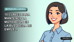 Ilustración vectorial plana de una mujer profesional con blusa azul y corte bob, sonriendo, sobre fondo degradado suave azul verdoso. Espacio negativo a la izquierda.