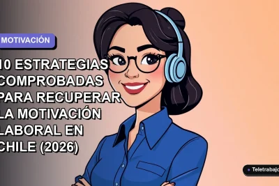 Ilustración vectorial plana de una mujer profesional chilena con blusa azul y corte de pelo moderno, sonriendo con confianza. Fondo con gradiente suave de color lavanda a lila. Espacio negativo minimalista a la izquierda.