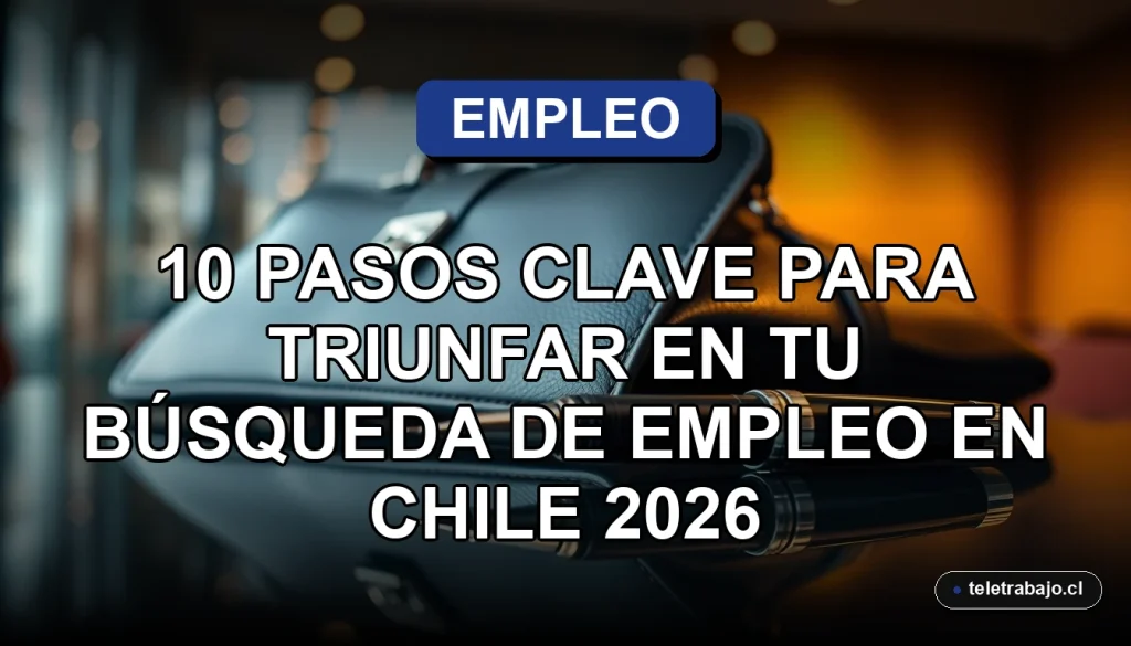 Guía visual para una búsqueda de empleo exitosa en Chile con elementos corporativos de lujo