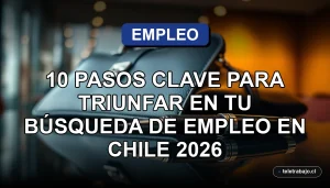 Guía visual para una búsqueda de empleo exitosa en Chile con elementos corporativos de lujo