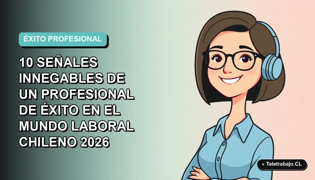 Ilustración plana corporativa de una mujer profesional chilena sonriente, con blusa azul y corte bob, sobre fondo degradado azul verdoso. Espacio negativo a la izquierda.