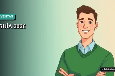 Ilustración vectorial plana de un vendedor exitoso en Chile, con fondo degradado moderno.