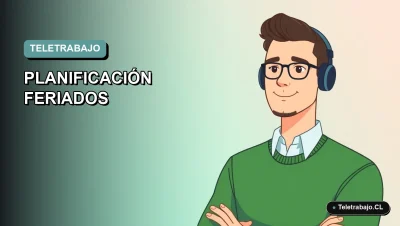 Ilustración vectorial plana de estilo Corporate Memphis de un trabajador masculino de teletrabajo con suéter verde, sobre un fondo degradado suave. Concepto de planificación laboral en días festivos.