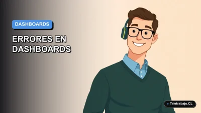 Ilustración vectorial plana de estilo Corporate Memphis de un trabajador masculino con camisa azul y suéter verde, mirando gráficos de datos. Fondo con gradiente suave azul y gris.