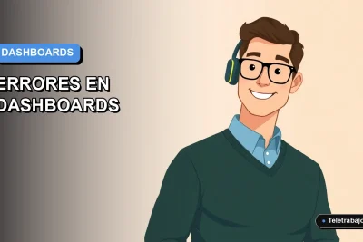 Ilustración vectorial plana de estilo Corporate Memphis de un trabajador masculino con camisa azul y suéter verde, mirando gráficos de datos. Fondo con gradiente suave azul y gris.